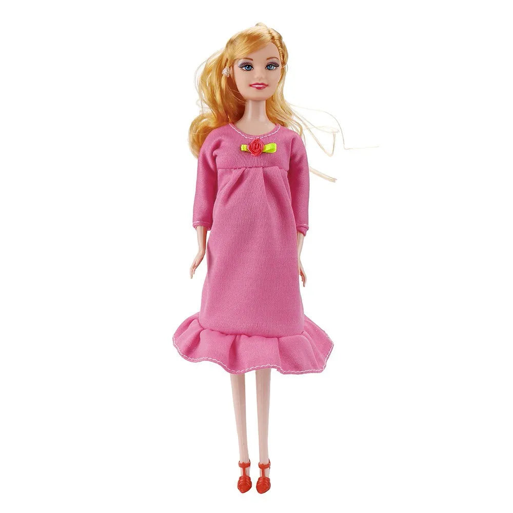 Childrens Toys Dolls 1pcs Educational Real Pregnant Doll Suit Mom Doll Have A Baby In Her Tummy for Barbies Doll Child Toy