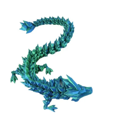 3D Printed Gem Dragon Glow in The Dark Rotatable Articulated Dragons Crystal Figures Action Toy Desktop Ornament Birthday Gifts