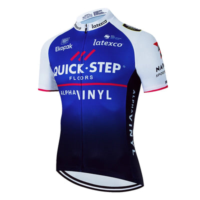 QUICK STEP 2025 SUMMER CYCLING JERSEY – SHORT SLEEVE, BREATHABLE, QUICK-DRY RACING BIKE SHIRT FOR MEN
