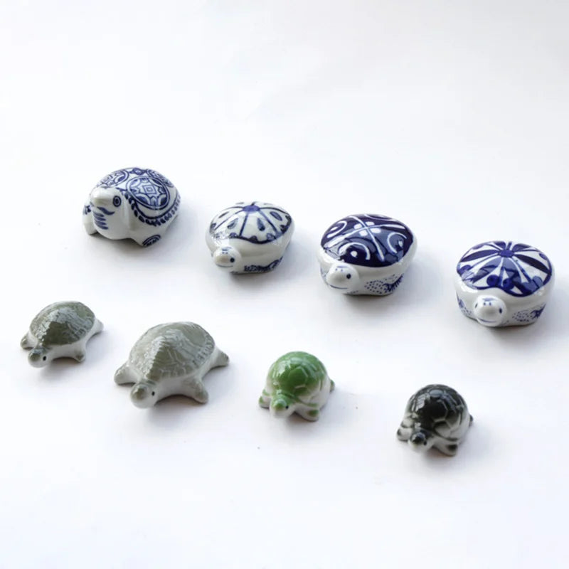 Garden Floating Ceramics Goldfish Creative Ceramic Underglaze Color Hand-painted Turtle Ornament Fish Tank Floating Decor Crafts