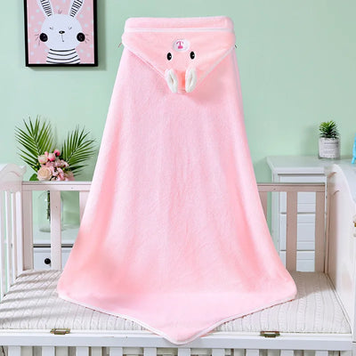 Baby Bath Towel Baby Towel Newborn with Hood Cartoon Coral Fleece Infant Towels Blanket Newborn Baby Bathrobe Infant Babys Stuff