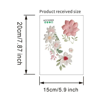 Switch Wall Sticker PVC Removable Waterproof sticker for bedroom bathroom Living room Beautiful flowers Home Decoration Stickers