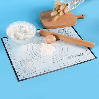 Silicone Baking Mat with Measurement Non Stick Non Slip Dough Rolling Fondant Pastry Mat Pie Crust Pizza Cookies Baking Tools