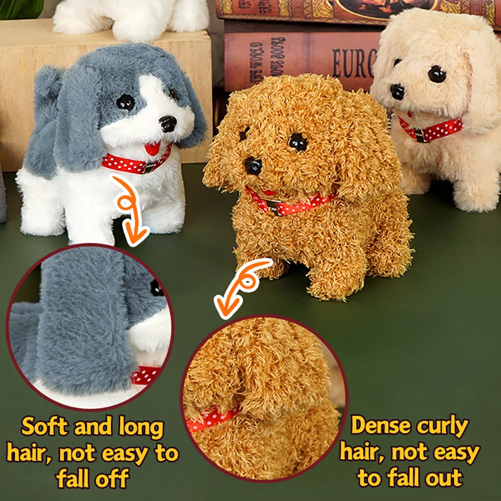 9 Styles Realistic Plush Simulation Smart Dog Children Toy Can Walking And Call Electric Plush Robot Pet Dog Toddler Christmas