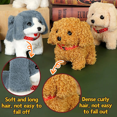 9 Styles Realistic Plush Simulation Smart Dog Children Toy Can Walking And Call Electric Plush Robot Pet Dog Toddler Christmas