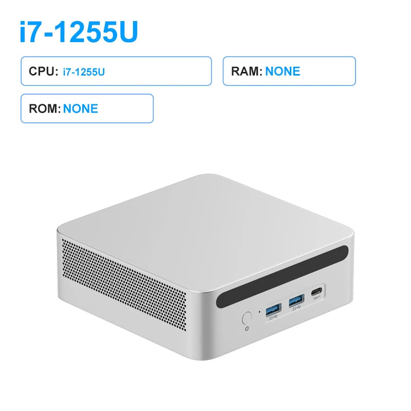 Genmachine 1255U Mini PC Windows 11 Ryzen 1.7GHz up to 4.7GHz M.2 DDR4 WIFI6 Intel® Iris® Xe Graphics Daul Diy Gaming Computer
