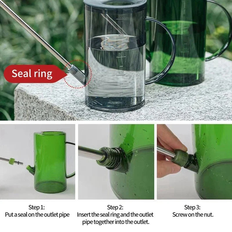 1/1.5l Long Spout Watering Can With Gardening Shovel Set Garden Irrigation Spraying Pot For Indoor Outdoor Plants Flower Office