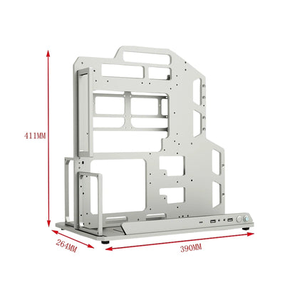 Socooler Diy Gaming Computer EATX Computer Case Pc Case Open Frame  Gaming Computer Case for ATX M-ATX  Case Aviation Aluminum