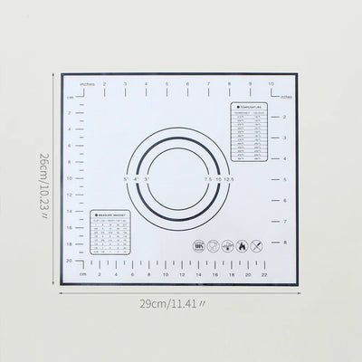 Silicone Baking Mat with Measurement Non Stick Non Slip Dough Rolling Fondant Pastry Mat Pie Crust Pizza Cookies Baking Tools