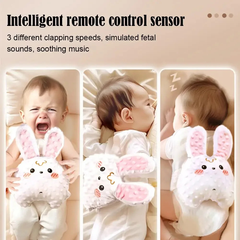 Babies Soothing Palms Pat Sleep Cute Plush Toy Baby Sleep Aid Electric Automatic Baby Patting Sleeping Doll with Remote Control