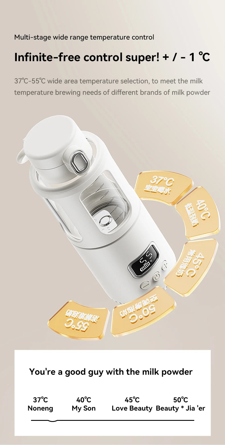 Portable Bottle Warmer For Baby Milk Travel Fast Heating &Charging 10000/18000mAh Battery Thermostat Electric Baby Bottle Heater