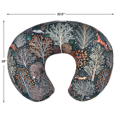 U-Shaped Baby Nursing Pillow Cover Stretchy Replaceable Forest Floral Pillow Cover Skin-friendly Breathable