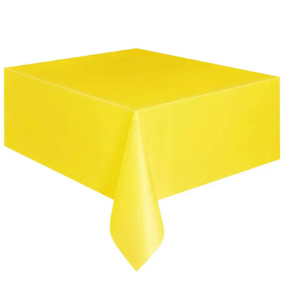 Disposable Plastic Party Wedding Tablecloth Set Catering Meal Tableware Table Cloth Rectangular Solid Color Table Cover Decor
