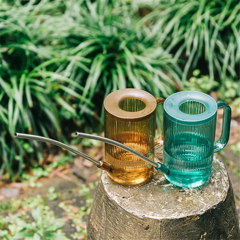 Long Spout Watering Can - Stainless Steel With Transparent Scalefor Precise Watering Of FlowersPotted Plants, And Greenery