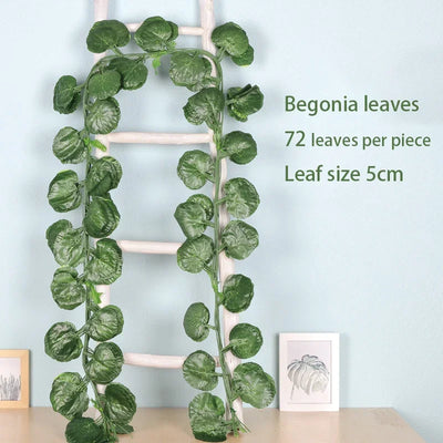 24M Artificial Plants False Leaves Home Decor Fake Foliage Vine Home Garden Decoration Wedding Party Wall Hanging Decorations