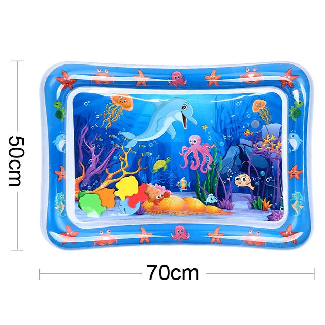INFLATABLE TUMMY TIME BABY PLAY MAT WATER CUSHION EARLY EDUCATION INTERACTIVE BABY TOYS FOR TODDLERS SENSORY DEVELOPMENT