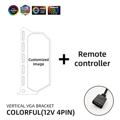 White GPU Bracket RGB VGA Stand Video Card Support ASUS ROG Vertical 12V/5V Customized Gamers MOD PC RTX4090 Blanc Holder DIY