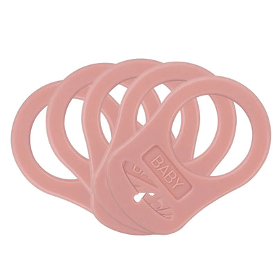 5PCS MULTI-COLOR SILICONE PACIFIER CLIP ADAPTERS FOR MAM DUMMY HOLDERS – UNIVERSAL BABY PACIFIER RING CONNECTORS