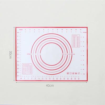 Silicone Baking Mat with Measurement Non Stick Non Slip Dough Rolling Fondant Pastry Mat Pie Crust Pizza Cookies Baking Tools