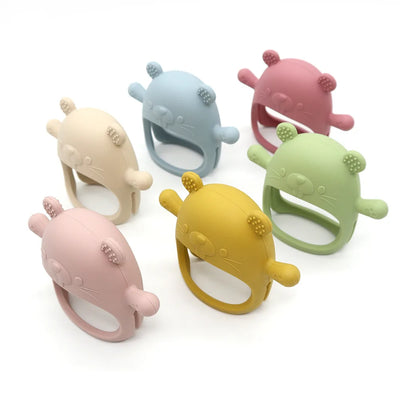 1PC BPA FREE CUTE CARTOON ANIMAL SILICONE TEETHER TOY BRACELET TEETHING GLOVE FOR BABY NEWBORN ACCESSORIES