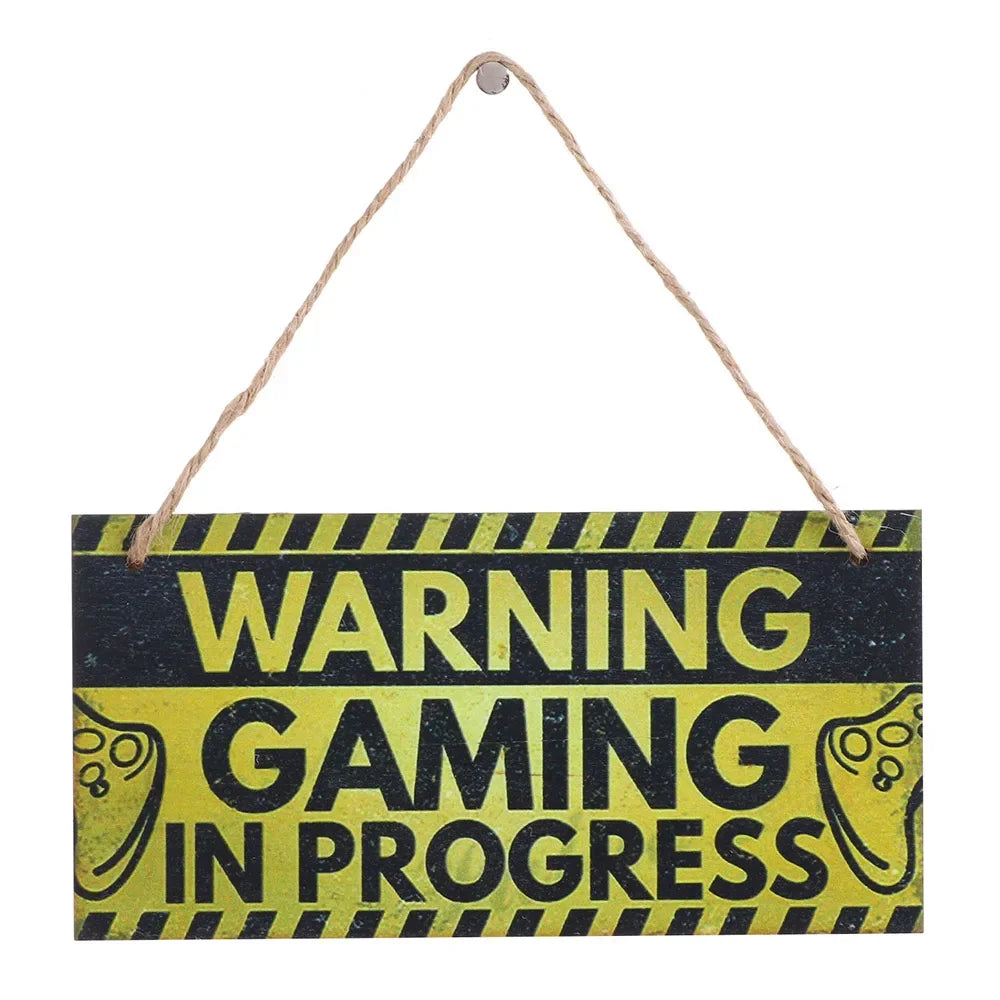 1PC Novelty Gaming Room Sign Wood Plaque "Do Not Disturb""I'm Gamer" Hanging Pendant Game Ornaments Door Wall Decor Funny Gifts
