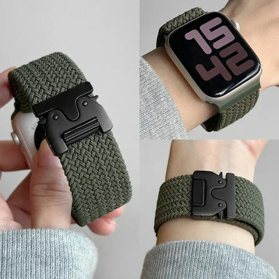 Braided Solo Loop Strap For Apple Watch band 44mm 45mm 46mm 40mm 41mm 42mm 49mm Bracelet iWatch Series Ultra 2 10 9 SE 8 7 6 5 4