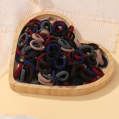 100Pcs/bag Girls Colorful Hair Bands Set Nylon Elastic Rubber Band Baby Ponytail Holder Scrunchies Kids Hair Accessories