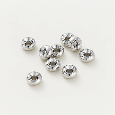 14K/18K Gold Plated 10-30Pcs 3/4/5/6/8mm Spacer Beads for DIY Necklace Bracelet Jewelry Making Supplies Accessories Wholesale