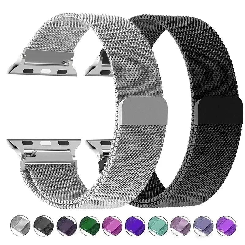 Milanese Loop Strap For Apple Watch Band 49mm 44mm 40 45mm 41mm Metal Stainless Steel Bracelet Iwatch Series 10 46mm 42mm Ultra2