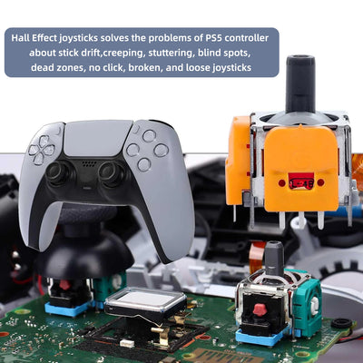 2-10PCS Replacement Hall Effect Joystick 3D Analog Joystick for PS5 PS4 Xbox One Controller ThumbStick Repair Parts Accessory