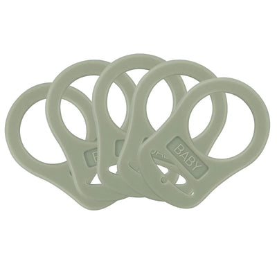 5PCS MULTI-COLOR SILICONE PACIFIER CLIP ADAPTERS FOR MAM DUMMY HOLDERS – UNIVERSAL BABY PACIFIER RING CONNECTORS