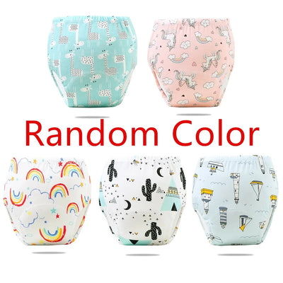1PC Baby Cotton Diaper Infant Cloth Nappy Breathable Toilet Training Pant Reusable Cotton Newborn Baby Training Pants 0-3Year