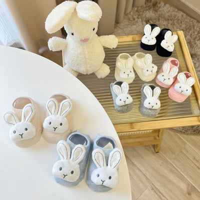 Cartoon Rabbit Baby Socks Cute Animal Doll Newborn Floor Sock Korean Solid Color Infant Toddler Boy Girls Ankle Socks