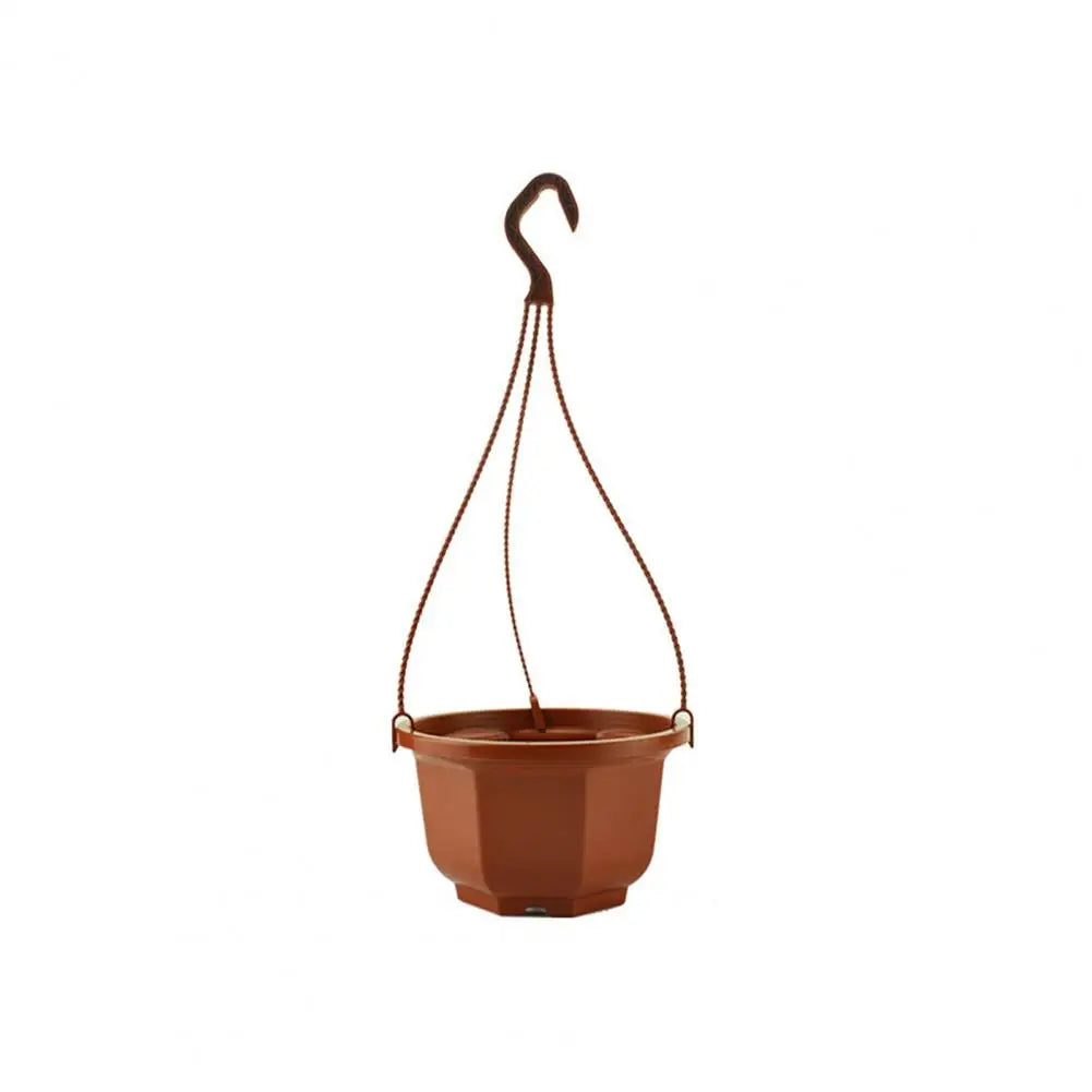 Plastic Holes Octagonal Flowerpot Anti-sun Hanging Flower Pot With Hook Reusable Corrosion-resistant Plant Pot For Garden