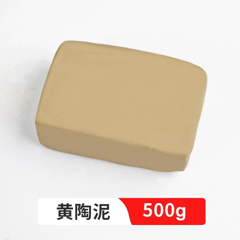 500g Jingdezhen Pottery Soft Clay DIY  Polymer Clay Sculpture Children's Handmade Pottery Nonbaked High White Clay