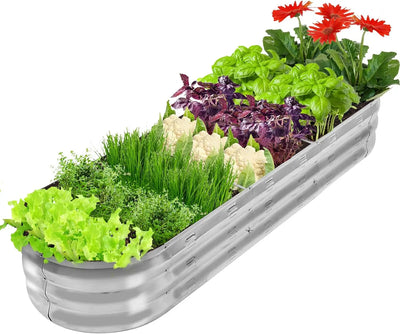 new Raised Garden Bed Kit for Vegetables Flower Galvanized Metal Planter Boxs Designed for Easy DIY and Cleaning Not Twist