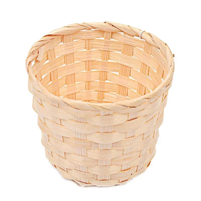 Handmade Bamboo Garden Flower Pot Straw Patchwork Wicker Rattan Seagrass Storage Nursery Pots Wicker Basket Organizer planters