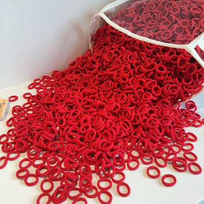 50Pcs/bag Colorful Basic Nylon Ealstic Hair Ties for Girls Ponytail Hold Scrunchie Rubber Band Kid Fashion Hair Accessories