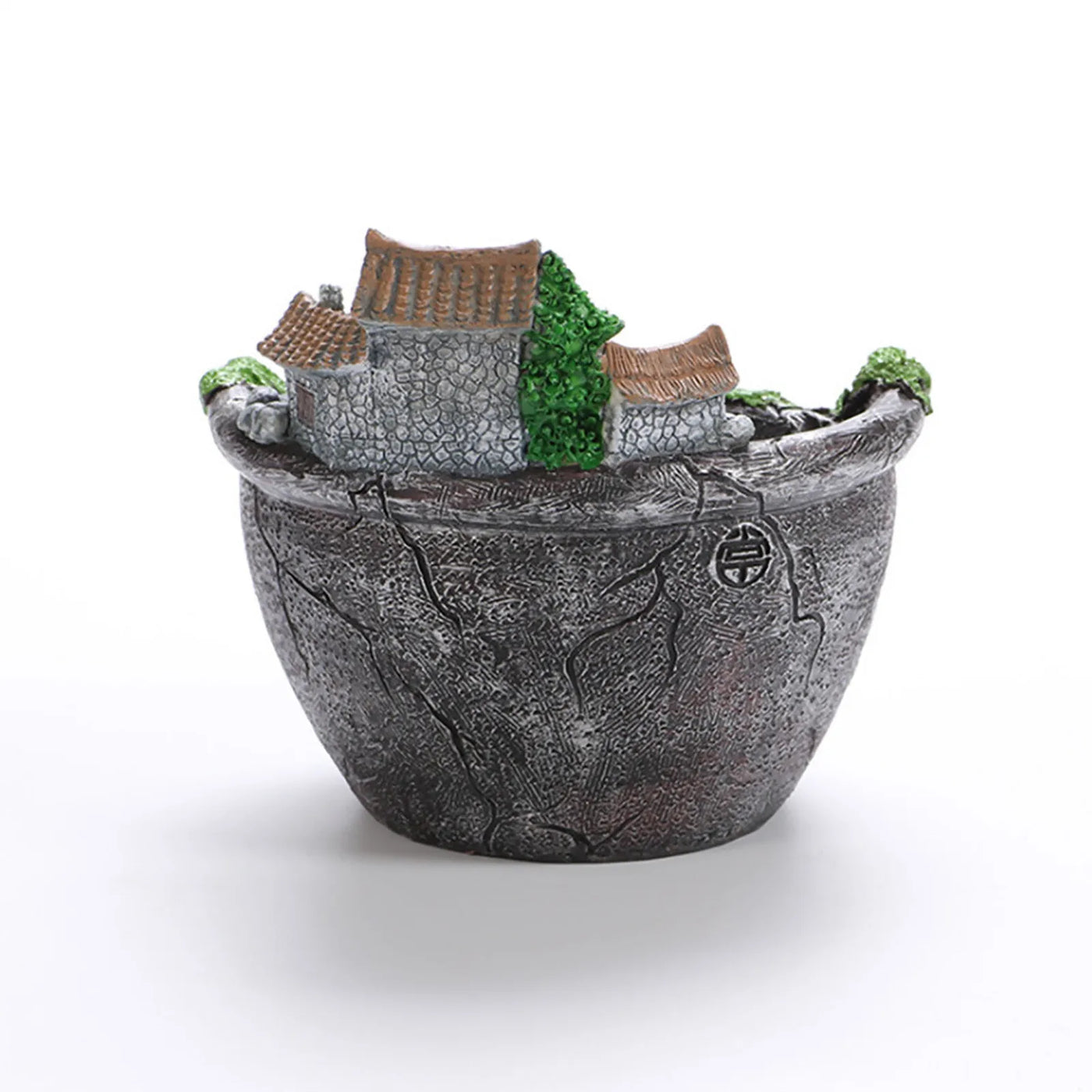 Creative Mini Flowerpot Succulent Planter Simulation House Cute Green Plants Planter Flower Pot With Hole Home Garden Decoration