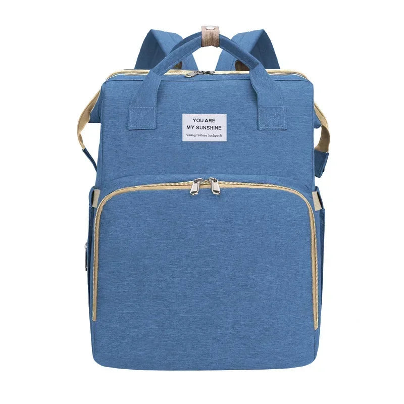 Lightweight Mother and Baby Bag Multifunctional Large Capacity Mom Bed Bag New Portable Folding Mommy Bag Crib Stroller Backpack