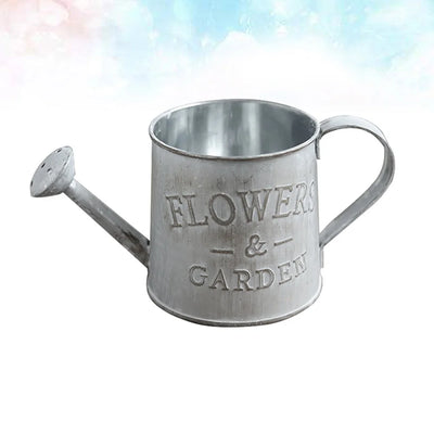 Voar Portable Pot Home Ornament Flowerpot Wedding Decore Iron Metal Jug Rustic Style Decoración