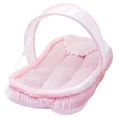Flannel Newborn Bed Mosquito Net With Small Pillow , Baby Cradle Mosquito Insect Net, Encrypted gauze Baby Crib Mosquito Tent