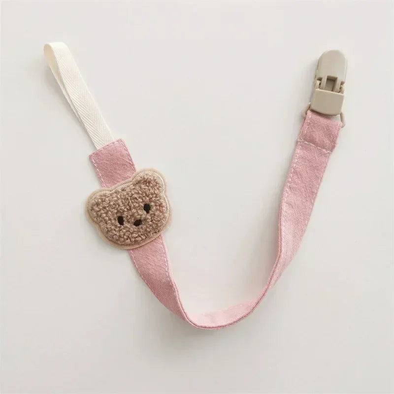 New Cute Bear Baby Pacifier Chain Clips Holders Anti-drop Chain Cartoon Teething Clips Teether Toy Soother Pacifier Strap