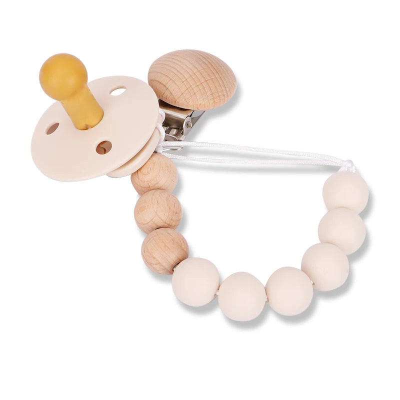 New Design Baby Silicone Pacifier Holder Pacifier Chain Clip Baby Nursing Cavity Toy Silicone Pacifier Baby Accessories