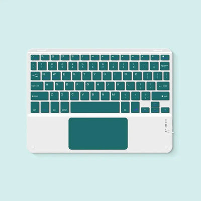 10-INCH SPANISH/ENGLISH BLUETOOTH KEYBOARD – WIRELESS RECHARGEABLE UNIVERSAL KEYBOARD FOR IPAD AIR/PRO, PHONE, TABLET, LAPTOP