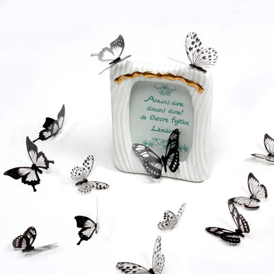 18pcs/lot Black Crystal Butterflies 3d Wall Sticker Beautiful Butterfly Living Room for Kids Room Wall Decals Home Decoration