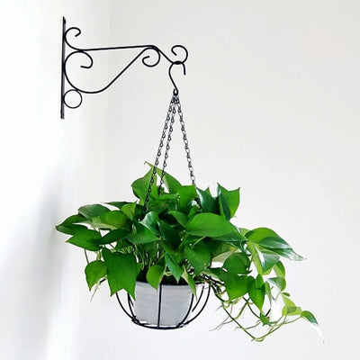 Hanging Bracket Hooks Hanger Wall Bird Flower Pot Basket Planter Lantern Metal Feeder Chime Wind Mount Hook Garden Decor