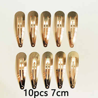 10/20/30pcs/set Women Silver Gold Black Waterdrop Shape Basic Alloy Hair Clips BB hairpins Barrettes Fashion Hair Accessories