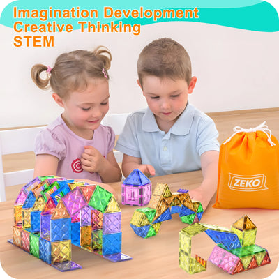 EDUCIRO Magnetic Building Blocks Construction Set Building Puzzle Tiles  Educational Game Children Montessori Toys Gifts