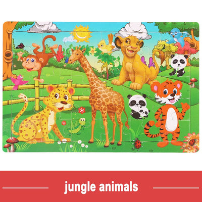 Wooden Jigsaw 3d Puzzle Kids Cartoon Animal Vehicle Puzzles Game Baby Early Learning Educational Toys parenting skill